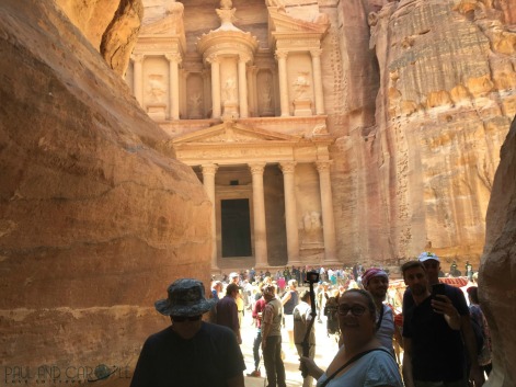 Visiting Petra Jordan,the treasury  #petra #wondersoftheworld #roseredcity #jordan #visitingpetra #paulandcarole