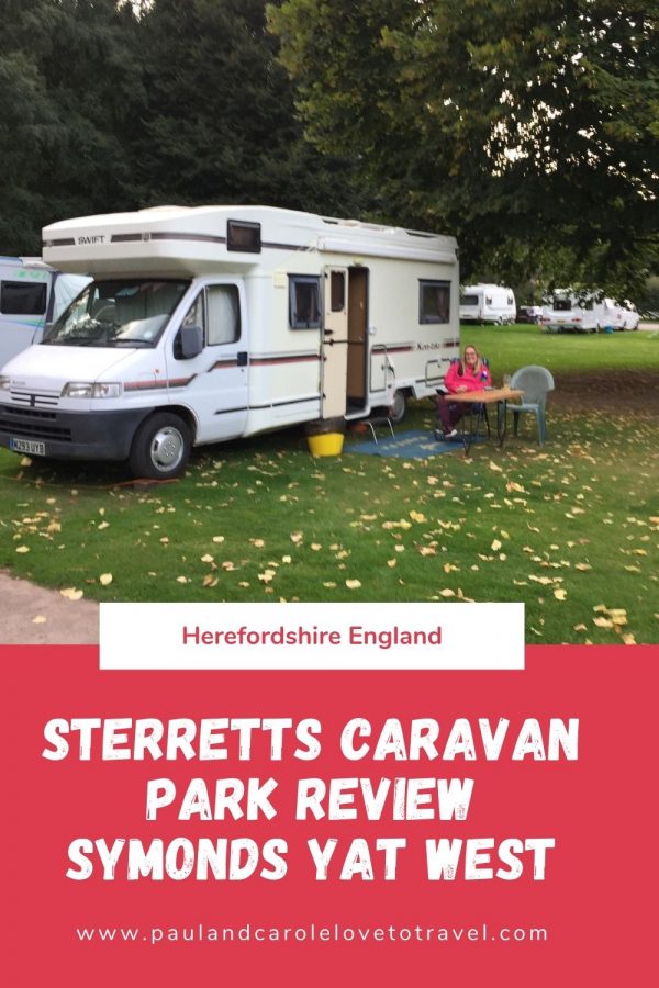 Pin new red Sterretts caravan park Symonds Yat West herefordshire England