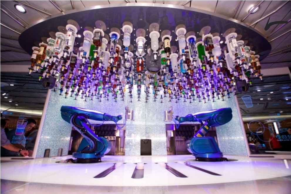 Photo used with permission from Royal Caribbean Cruises - robot bar Anthem of the Seas