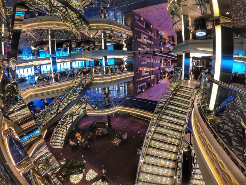 Looking down to classical music atrium