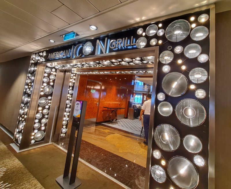 main dining room anthem of the seas American icon grill entrance