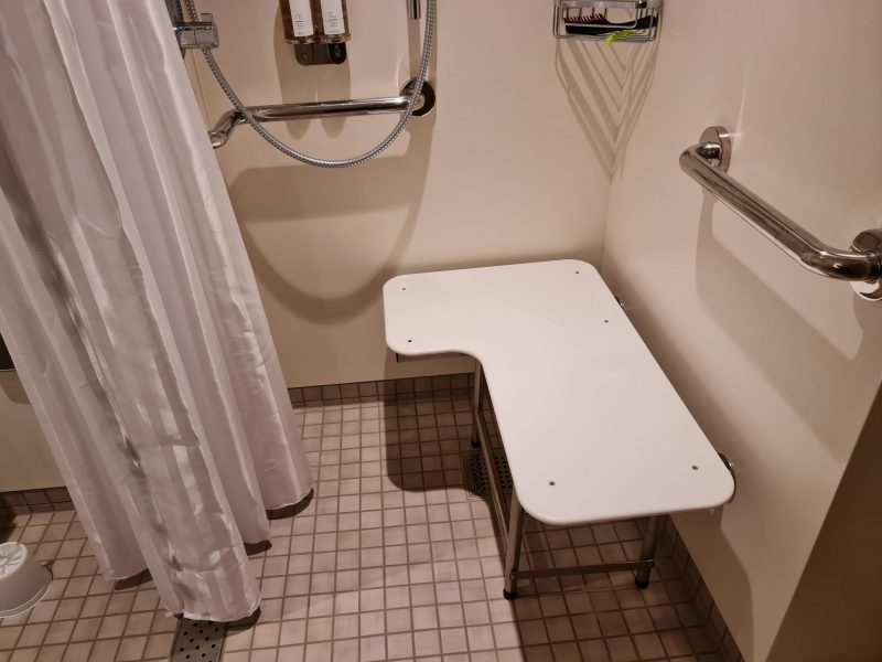 P&O Iona Accessible Balcony Cabin 12514 Review balcony bathroom