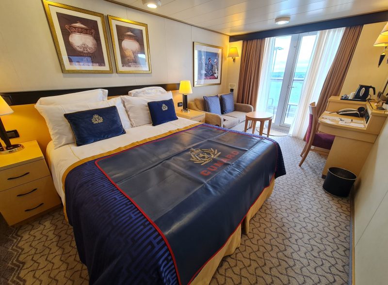 Cunard Queen Elizabeth Cruise Ship Review standard balcony cabin
