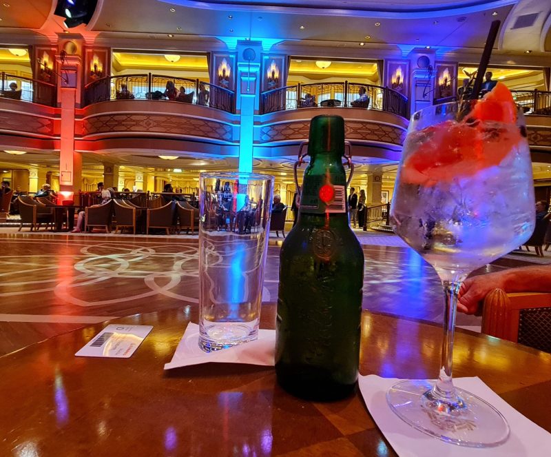 Queens Room Cunard Queen Elizabeth Cruise Gin Cocktail