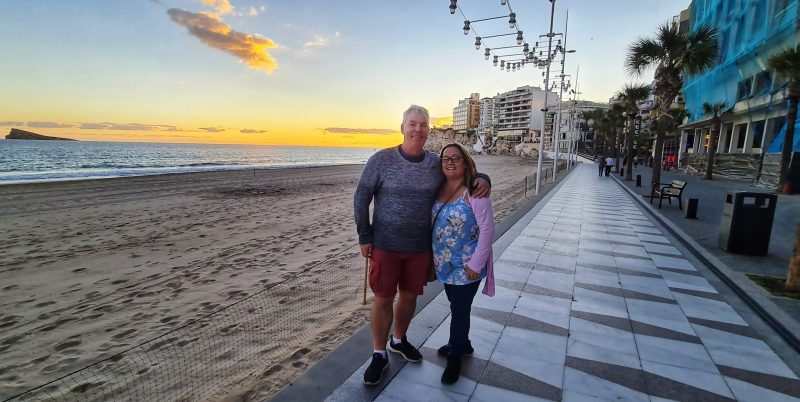 Paul and Carole Levante Beach Benidorm Sunset