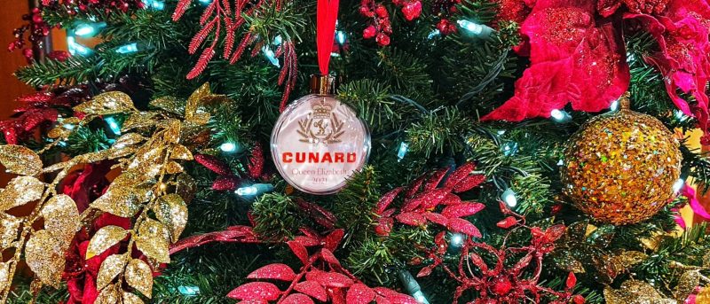 Cunard Christmas Queen Elizabeth Bauble decorations