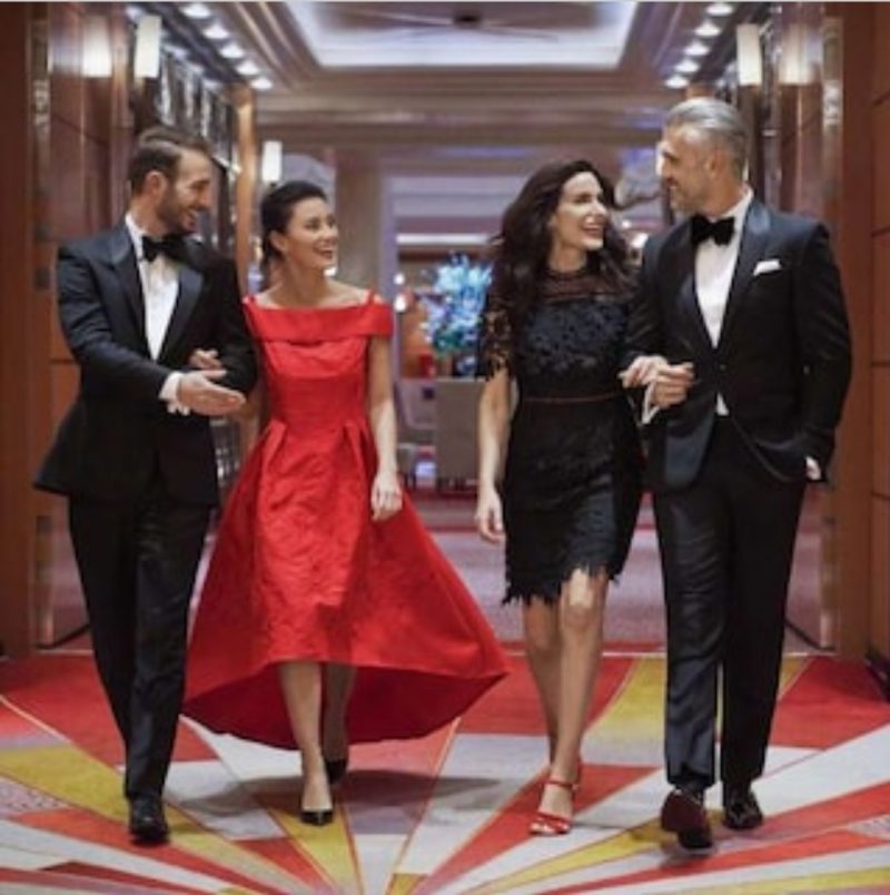 Cunard Dress Code red and gold gala night