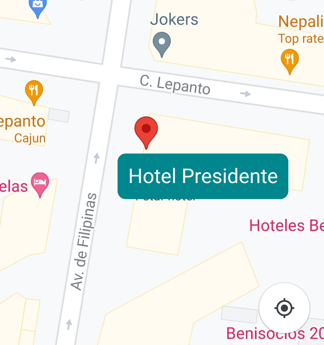 Hotel Presidente Map