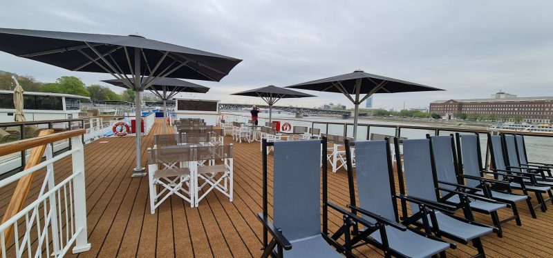 top deck seating TUI Isla River Cruise Ship