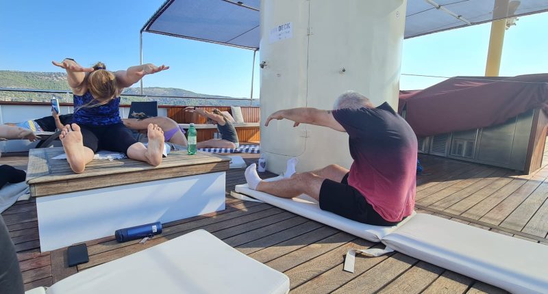 Sail Croatia Queen Jelena sun deck Pilates
