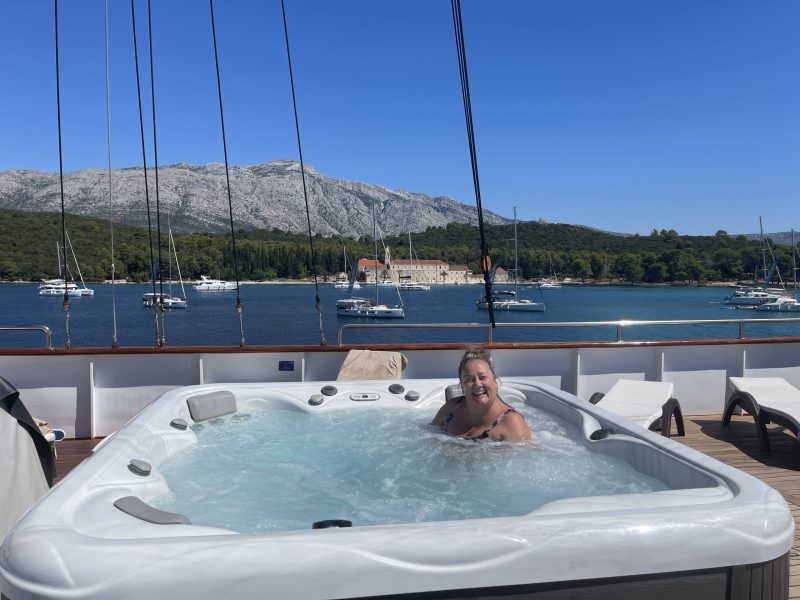 Sail Croatia Queen Jelena sun deck jacuzzi