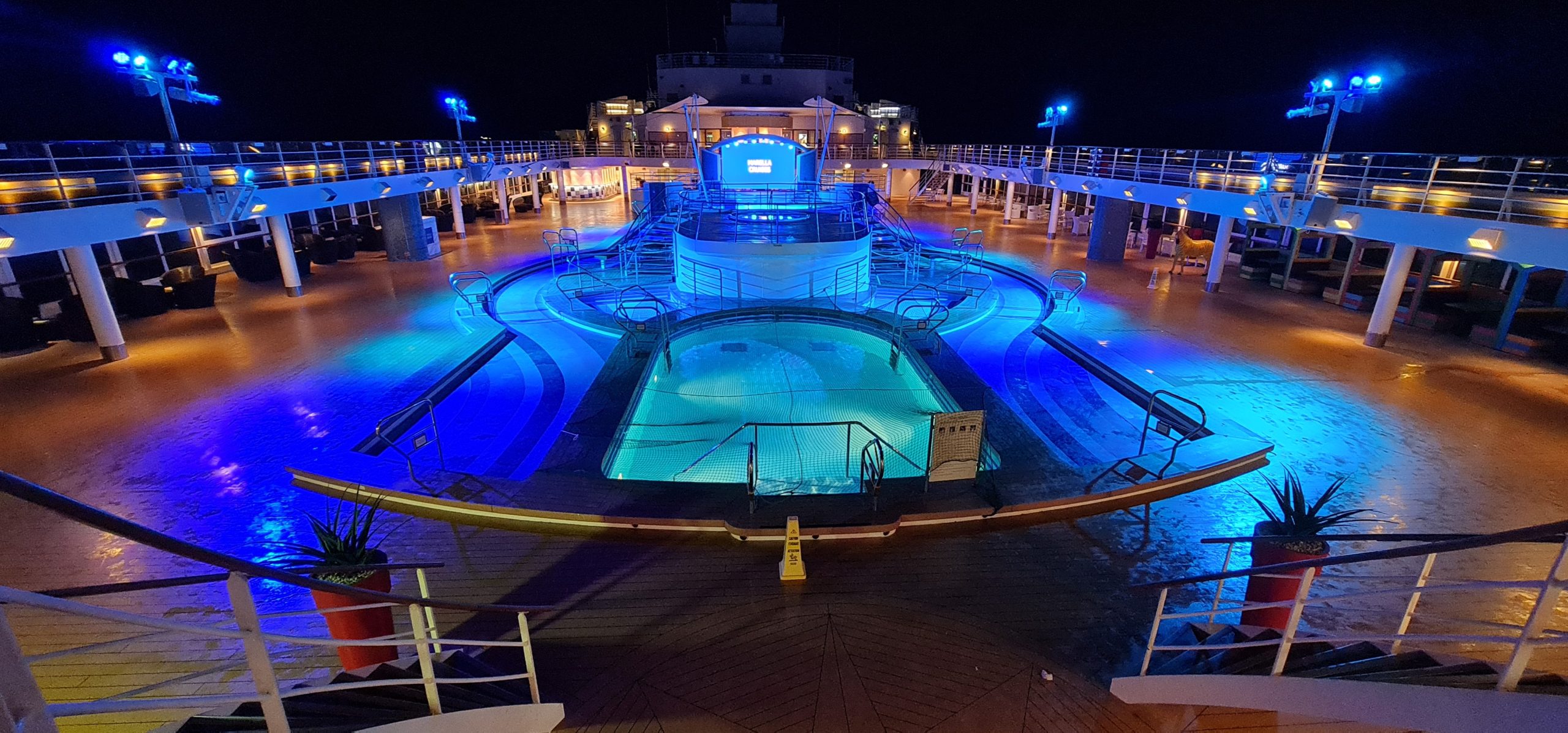 pool deck at night marella voyager