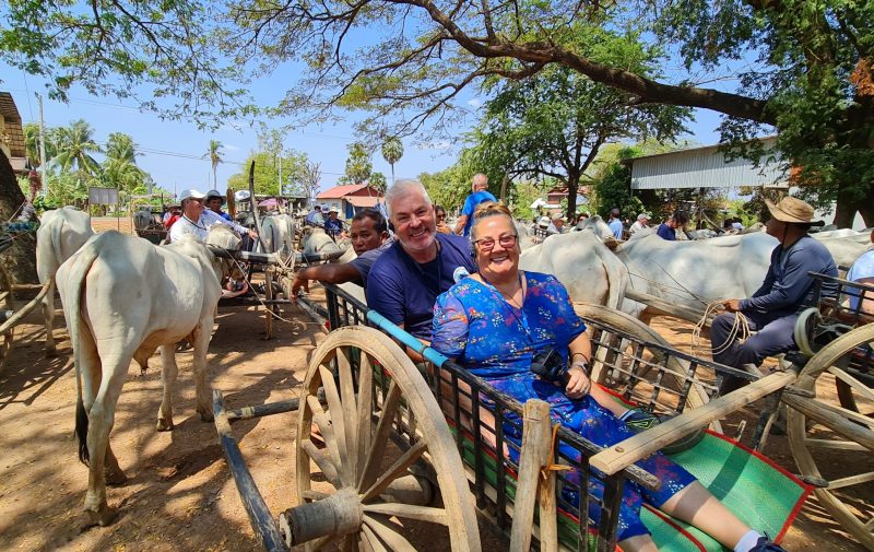 Amawaterways Mekong River Cruise Cambodia ox ride