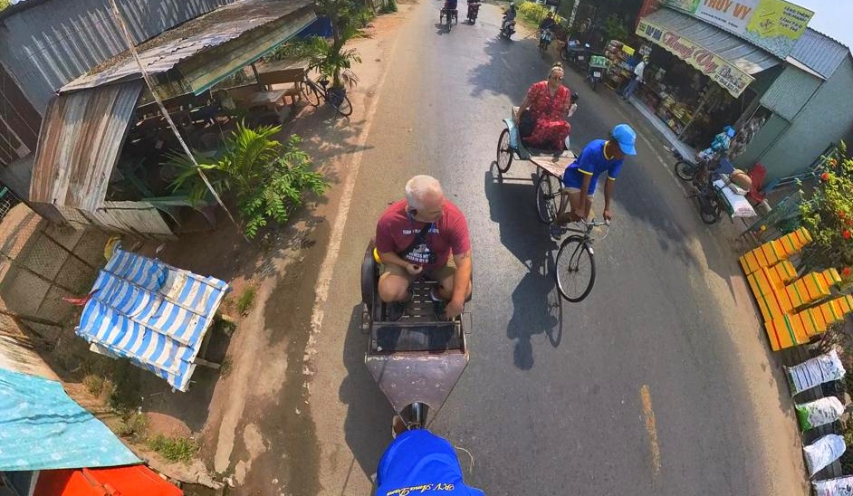 Amawaterways Mekong River Cruise vietnam trishaw ride