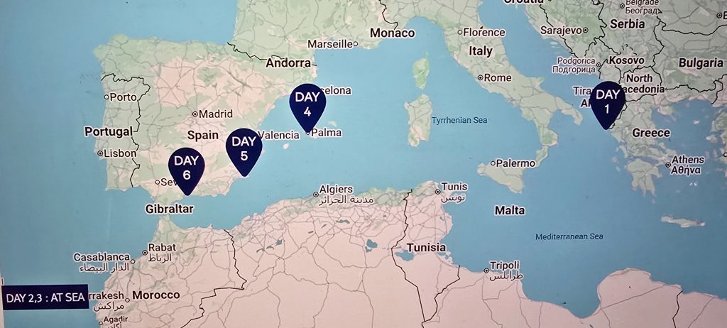 Marella Medley Map Paul and Carole