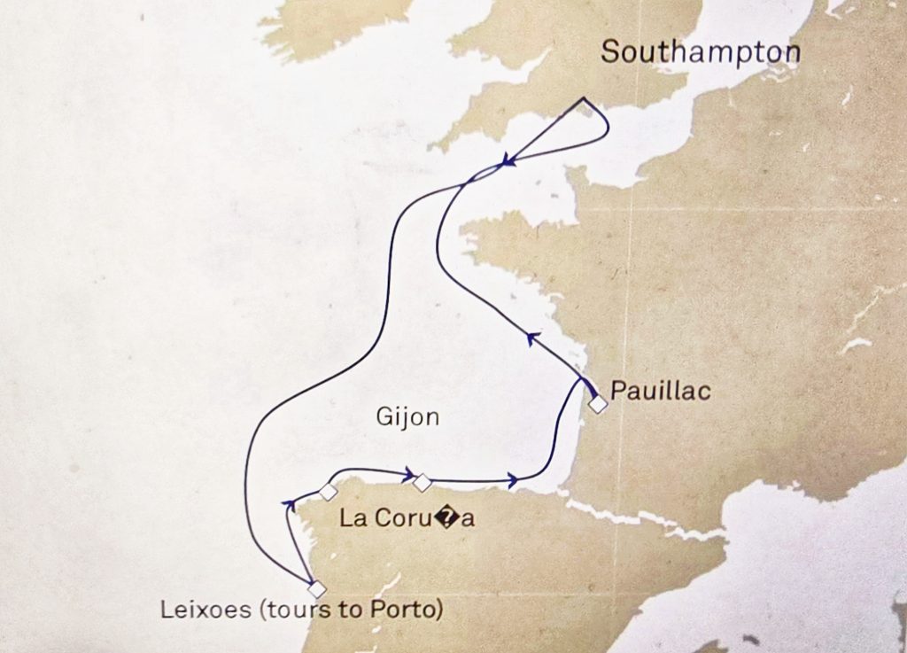 map itinerary Queen Victoria group cruise